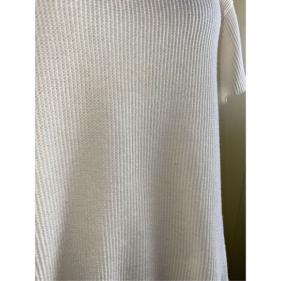 Adonna women M short sleeve & shorts waffle print pajama set cream color - Picture 3 of 15